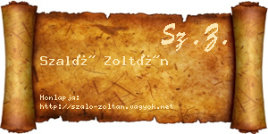 Szaló Zoltán névjegykártya