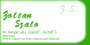 zoltan szalo business card